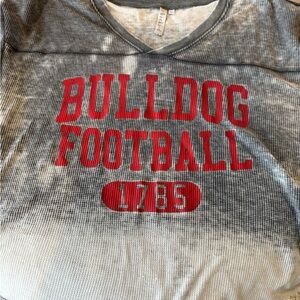 CHICKA-D Oversized jersey style tshirt SIZE XL UGA Bulldog Football Graphic